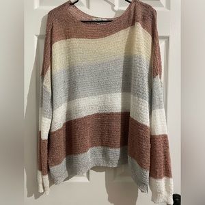 Multi-color striped sweater